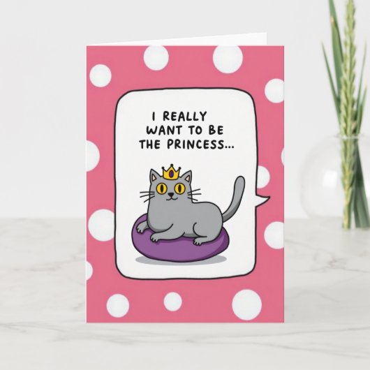 Carte de fête des mères Princesse Chat (Devant)