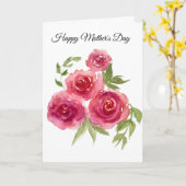 Carte de fête des mères Red Roses (Fleur jaune)