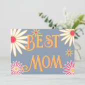 Carte de fête des mères rétro florale (Debout devant)