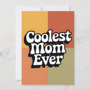 Carte de fête des mères rétro la plus cool