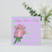 Carte de Fête des Mères Rose (Debout devant)