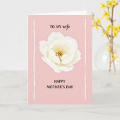 Carte de fête des mères rose amour (Fleur jaune)