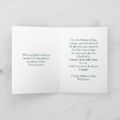 Carte de fête des mères Rose antique (Intérieur)