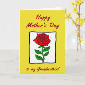 Carte de fête des mères Rose Graphique (Fleur jaune)