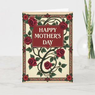 Carte de fête des mères Roses de velours