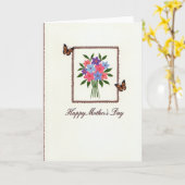 Carte de fête des mères rustique (Fleur jaune)