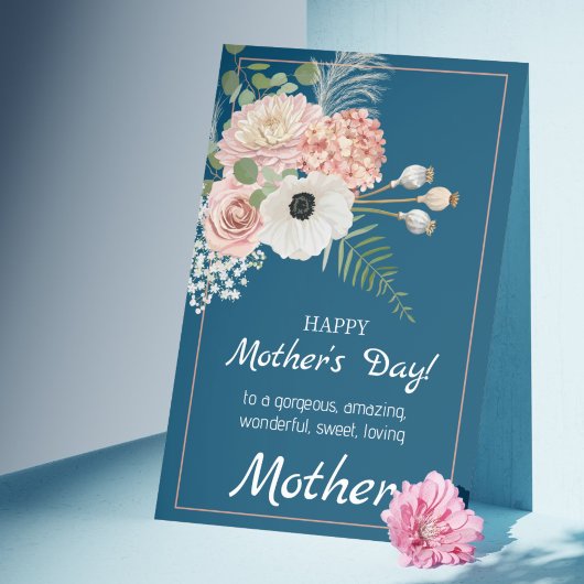 Carte de fête des mères rustique "Fleurir ensemble