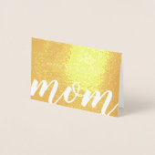 Carte de fête des mères simple et élégante en feui (Devant)