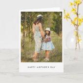 Carte de fête des mères simple photo moderne minim (Fleur jaune)