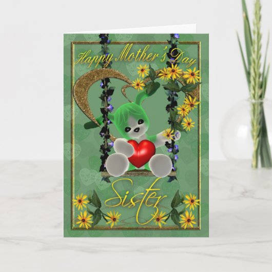 Carte de fête des mères, soeur (Devant)