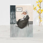 Carte de fête des mères Souris de la mère de Whist (Fleur jaune)