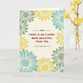Carte de Fête des Mères Teal Bloom (Fleur jaune)