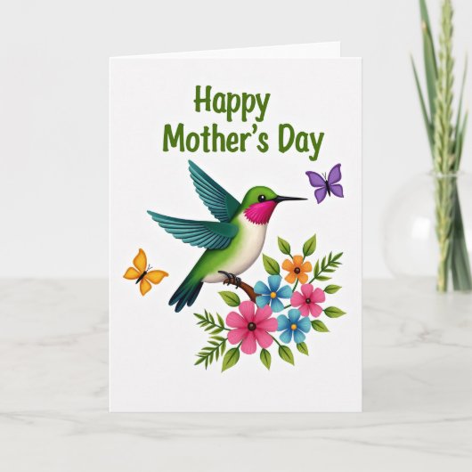 Carte de fête des mères Teal Wings (Devant)