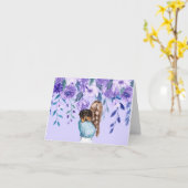 Carte de fête des mères teckel de la part de la fi (Fleur jaune)