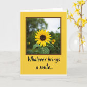 Carte de fête des mères Tournesol doux (Fleur jaune)