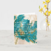 Carte de Fête des Mères - Une mère est celle qui p (Fleur jaune)