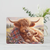 Carte de fête des mères Vache des Highlands (Debout devant)