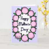 Carte de fête des mères (version 2 de 3) (Fleur jaune)