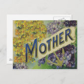 Carte de fête des mères victoriennes (Devant / Derrière)