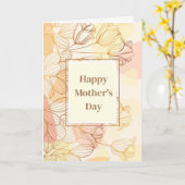 Carte de fête des mères vierge (Fleur jaune)