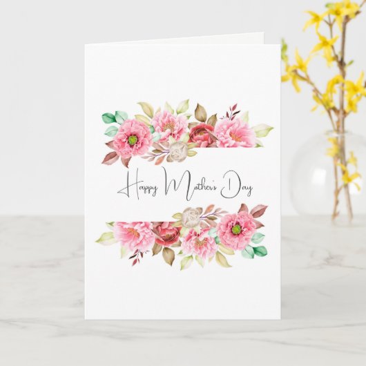 Carte de fête des mères vierge (Fleur jaune)