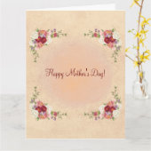 CARTE DE FETE DES MÈRES (VINTAGE) (Fleur jaune)