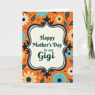 Carte de fête des mères vintage Gigi
