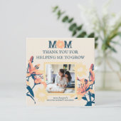 Carte de fête des mères vintage personnalisable (Debout devant)