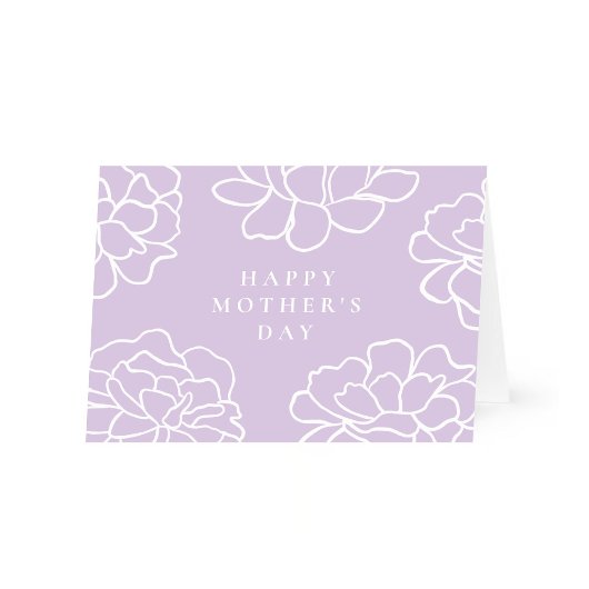Carte de fête des mères violette