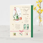 Carte de fête des pères (Fleur jaune)