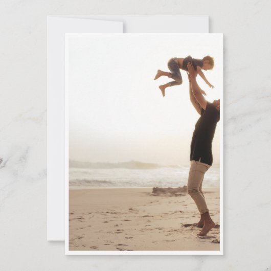 Carte de Fête des Pères à la Plage (Devant)