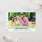 Carte de fête des pères à ruban lavi peint (Devant/Arrière en situation)