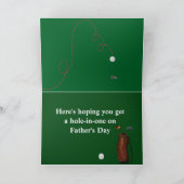 Carte de Fête des pères à thème de golf avec Basse (Intérieur)
