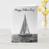 Carte de Fête des Pères à voile (Fleur jaune)