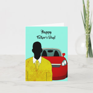 Carte de Fête des Pères Afro-Américaine Joyeuse