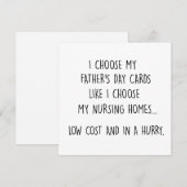 Carte de Fête des pères amusante (Devant / Derrière)