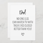 Carte de Fête des pères amusante (Devant / Derrière)