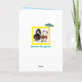 Carte de Fête des pères amusante avec bain de sole (Dos)