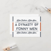 Carte de Fête des pères amusante, Typographie Fun  (Devant/Arrière en situation)