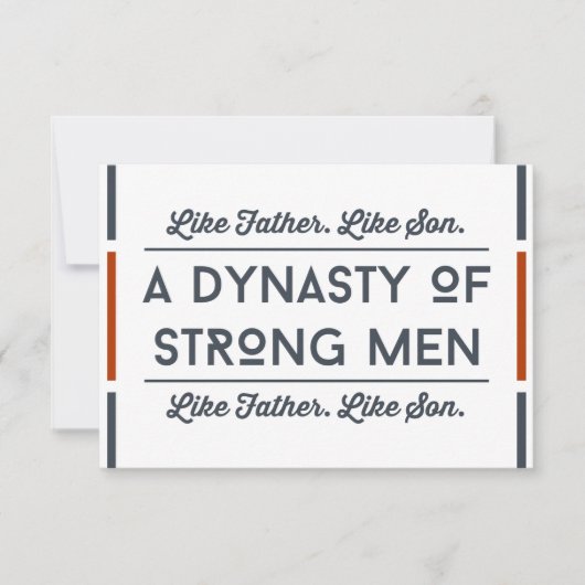 Carte de Fête des pères amusante, Typographie Papa (Devant)