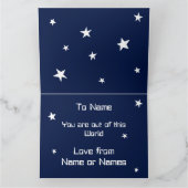 Carte de fête des pères astronaute cosmonaute pers (Intérieur)