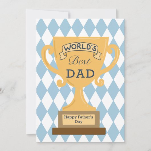 Carte de Fête des Pères au Meilleur Papa du Monde (Devant)
