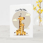 Carte de Fête des Pères avec amour (Fleur jaune)