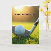 Carte de Fête des Pères avec éclairage Bokeh Golf (Fleur jaune)