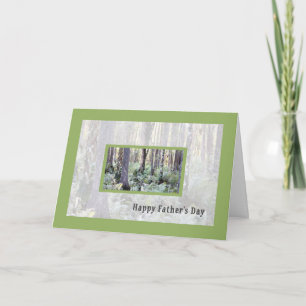 Carte de fête des pères avec forêt paisible