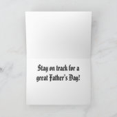 Carte de fête des pères avec le train (Intérieur)