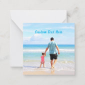 Carte de fête des pères avec photo de papa et text (Devant)