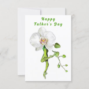 Carte de Fête des pères Ballerina Orchid Ballet Da