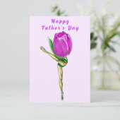Carte de Fête des pères Ballerina Tulip Ballet Dan (Debout devant)