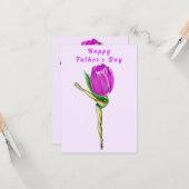 Carte de Fête des pères Ballerina Tulip Ballet Dan (Devant/Arrière en situation)